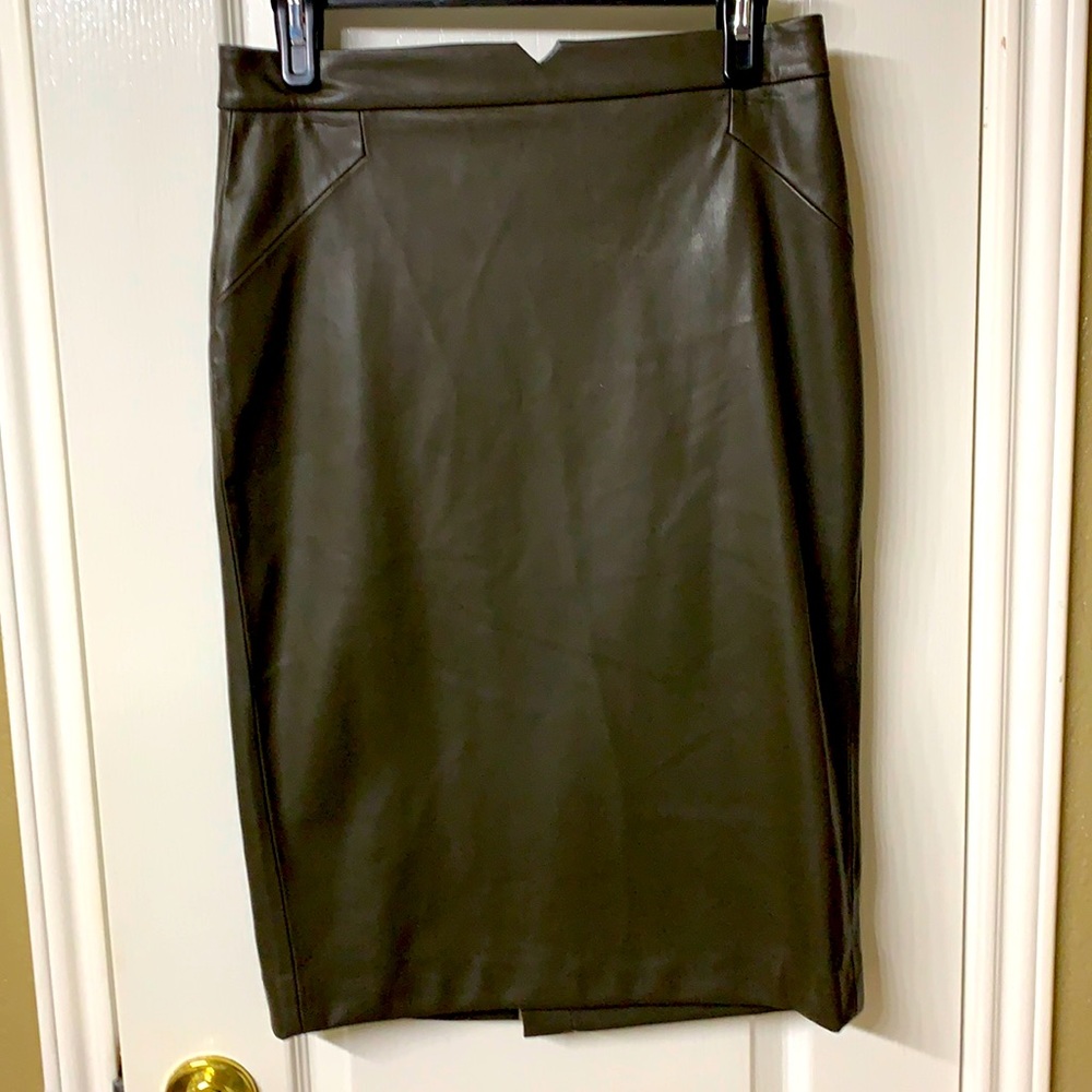 Premise Pencil Skirt, Dark Olive Green, size M